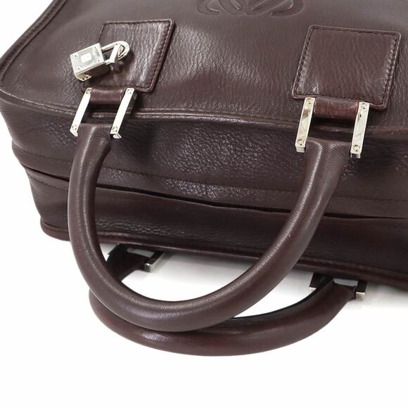 LOEWE Amazona 28 handbag in brown leather with silver hardware. - Picture 6 of 10